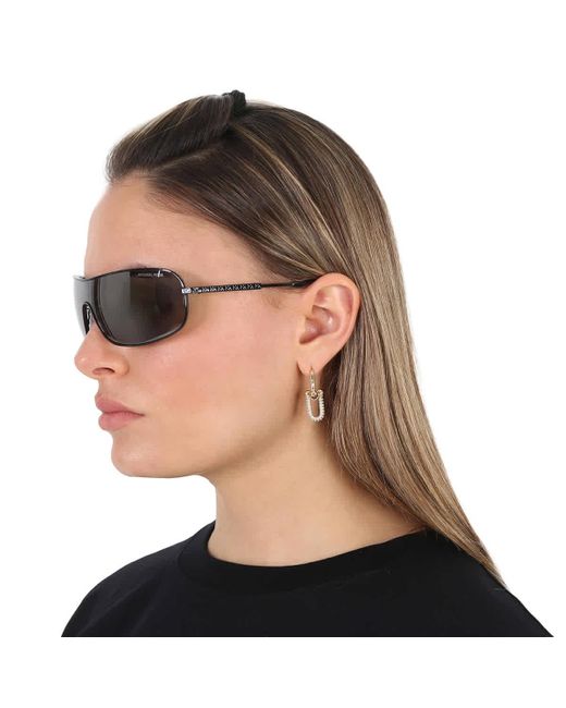 Michael Kors Gray Aix Dark Grey Solid Mirrored Rectangular Sunglasses Mk1139 10056g 38