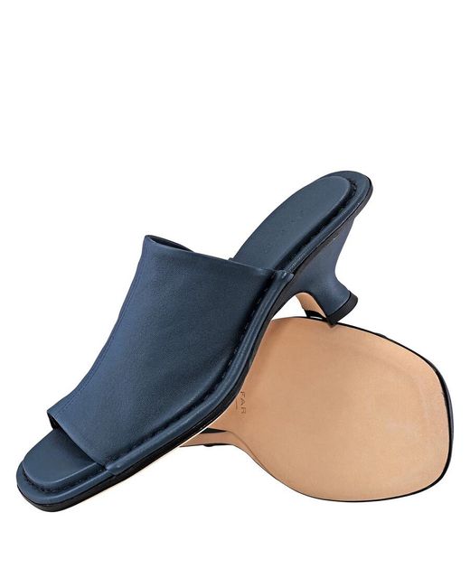 By Far Blue Ladies Frankie Cobalto Leather Heeled Sandals