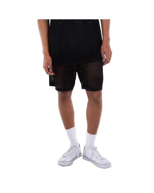 Burberry Black Rory Equestrian Knight-Motif Knit Shorts for men