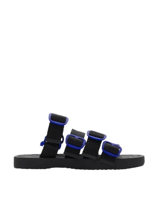 Burberry Blue Nylon Strap Sandals, Brand Size 43 Us for men
