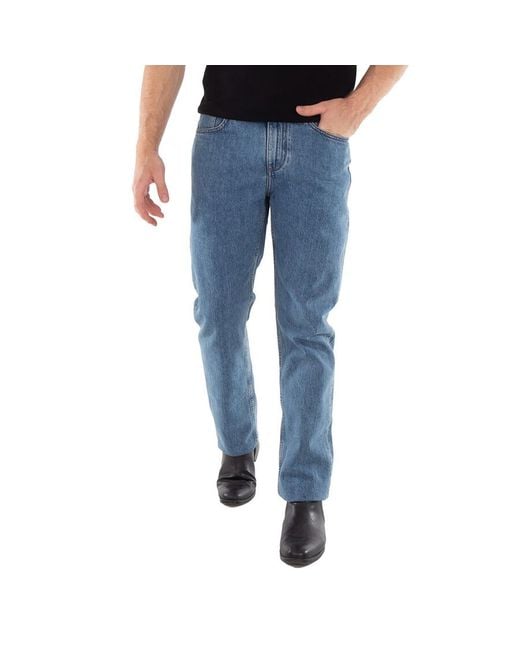 Burberry Blue Haringate Slim Fit Cotton Denim Jeans for men