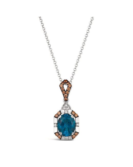 Le Vian Blue Ladies Semi-Precious Pendant Necklace Set