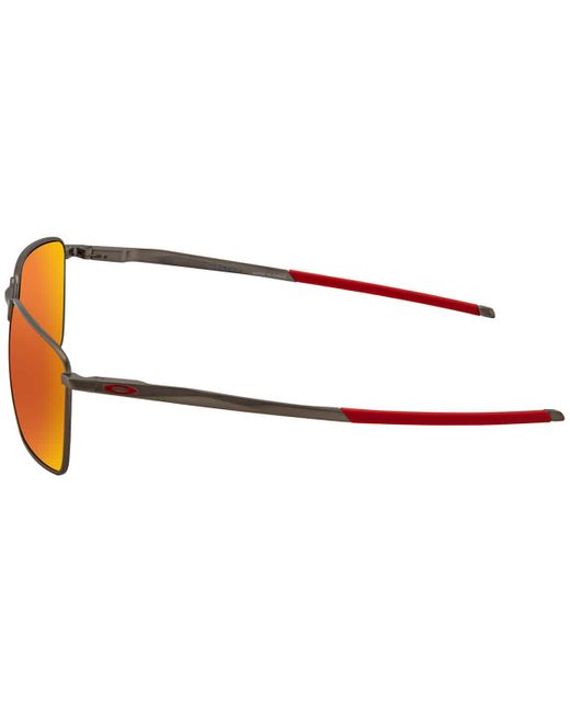 Oakley Brown Ejector Prizm Ruby Square Sunglasses Oo4142 414202 58 for men
