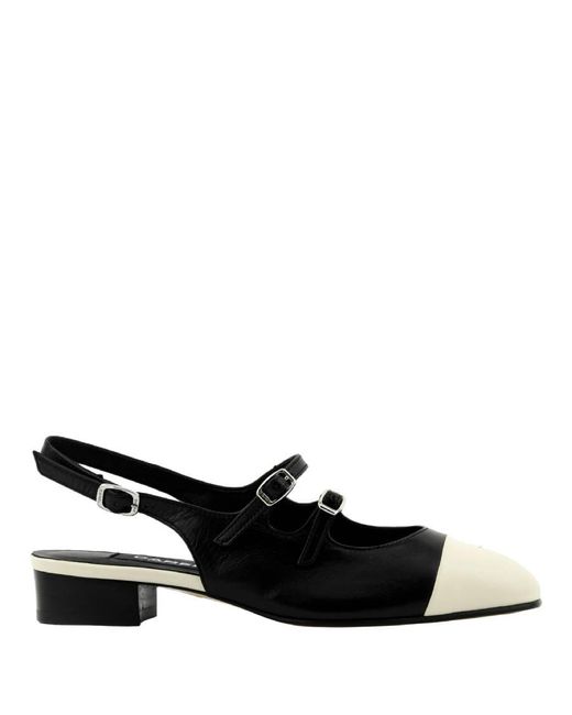 CAREL PARIS Black Abricot Flats With 20 Mm Heel, Brand Size 36 Us