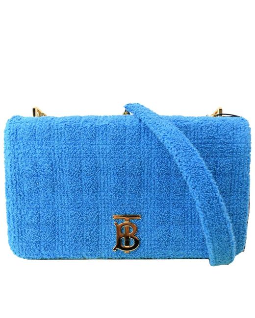 Burberry Blue Medium Quiltedlola Towel Bag