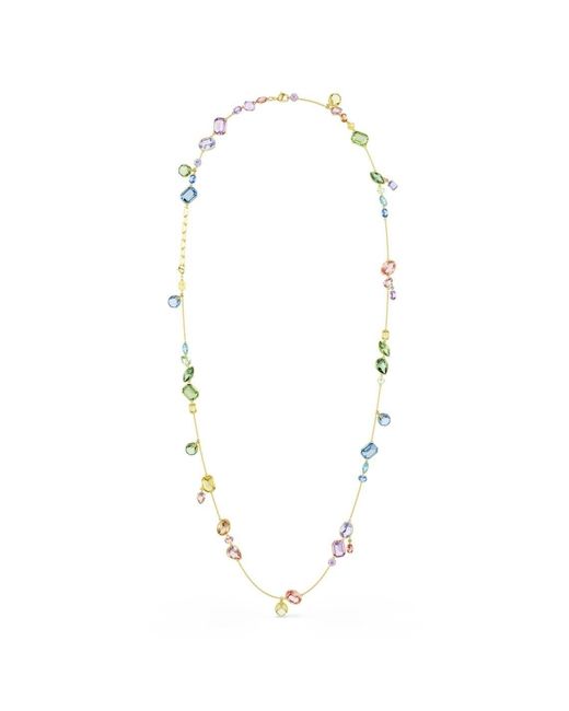 Swarovski Metallic Gema Strand-Tone Plated Necklace