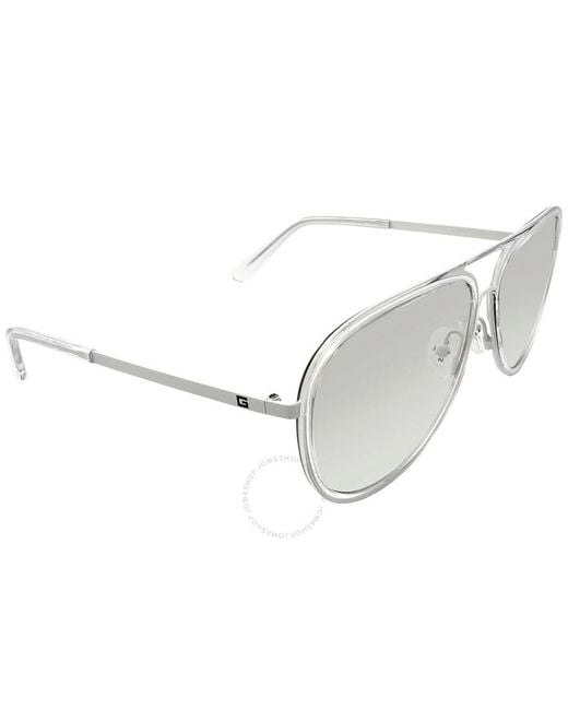 Guess Gray Grey Mirror Pilot Sunglasses for men
