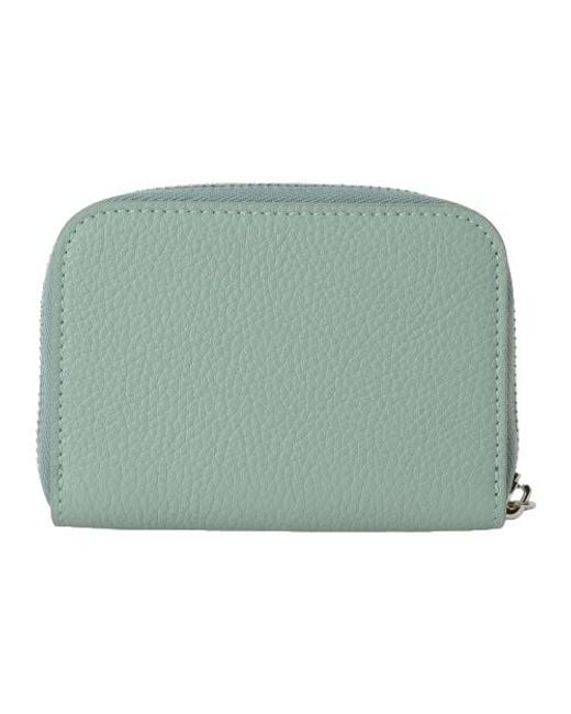 Ferragamo Green Gancini Zip Wallet.T
