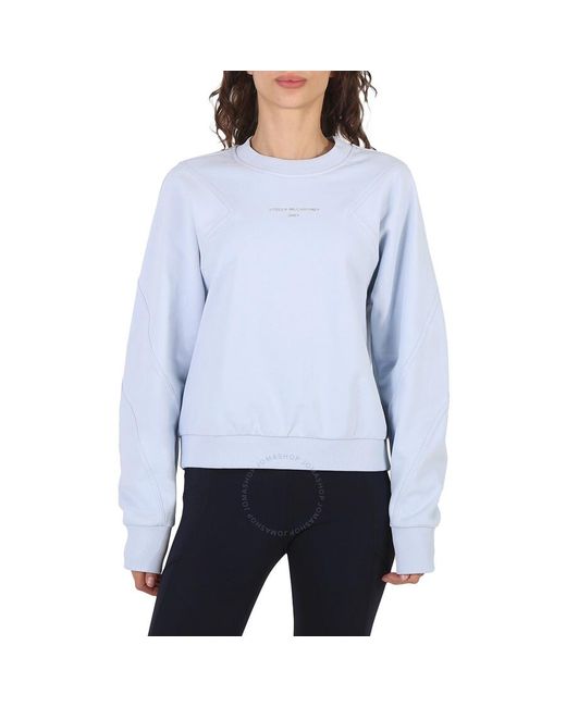 Stella McCartney Blue Logo Print Cotton Sweatshirt
