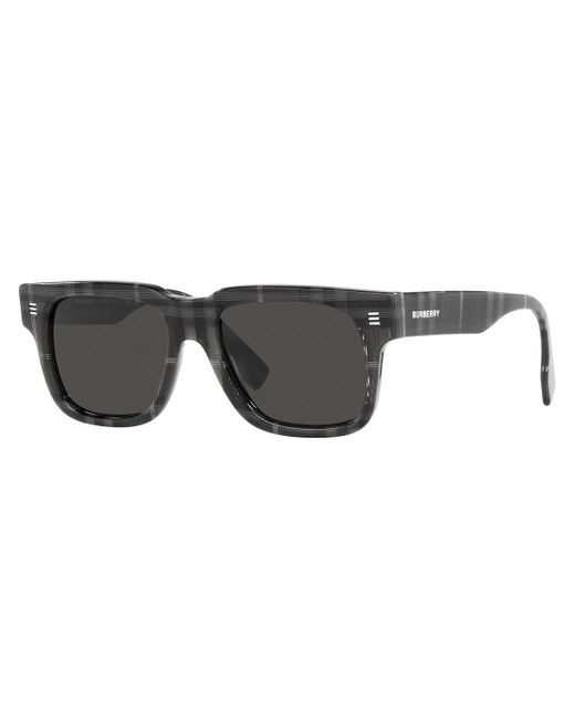Burberry Black Hayden Dark Grey Square Sunglasses for men