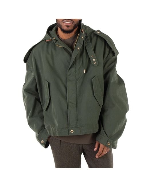 McQueen Green Hooded Jacket, Brand Size 50 (Us for men