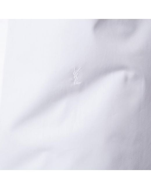 Saint Laurent White Col Monsieur Button Down Shirt, Brand Size 40 (Neck for men