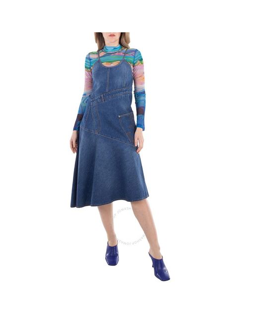 J.W. Anderson Blue Twisted Denim Cotton Dress, Brand Size 6 (Us