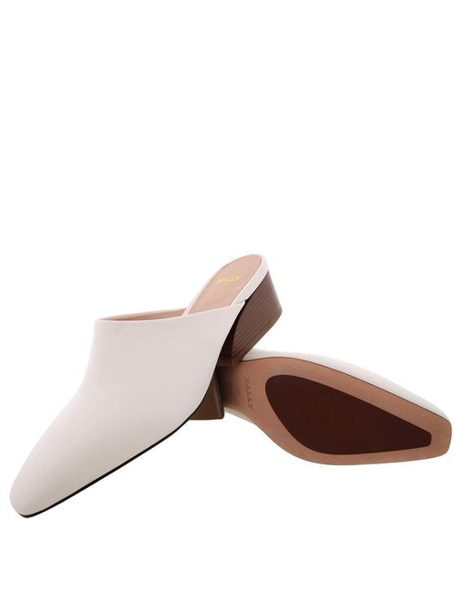 Bally Natural Genny 45 Leather Mules, Brand Size 36 Us Size 5.5