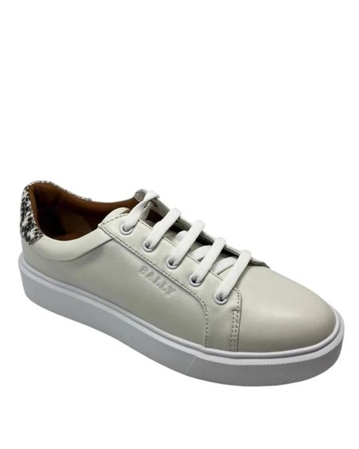 Bally Gray Clorys Leather Low-Top Sneakers, Brand Size 35. Us