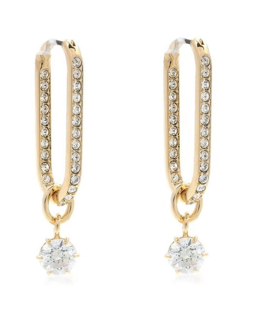 Swarovski Metallic Constella-Tone Plated Drop Earrings