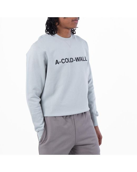 A_COLD_WALL* Blue Essential Logo Crew Sweater