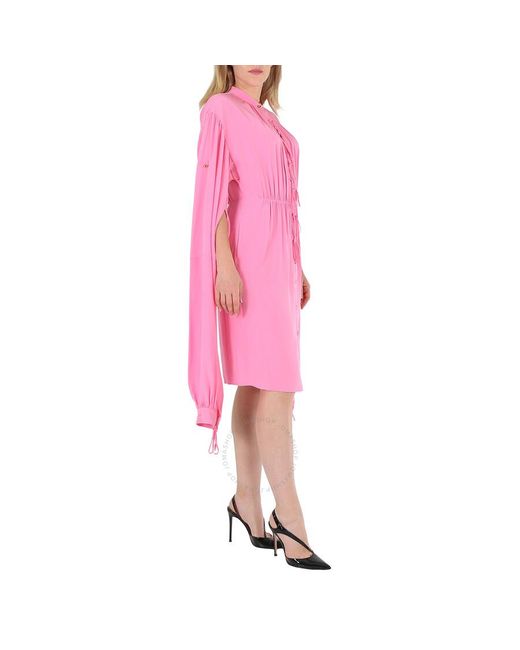 Burberry Pink Bubblegum Joyce Silk Dress