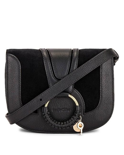 See By Chloé Black Hana Leather And Suede Shoulder Bag