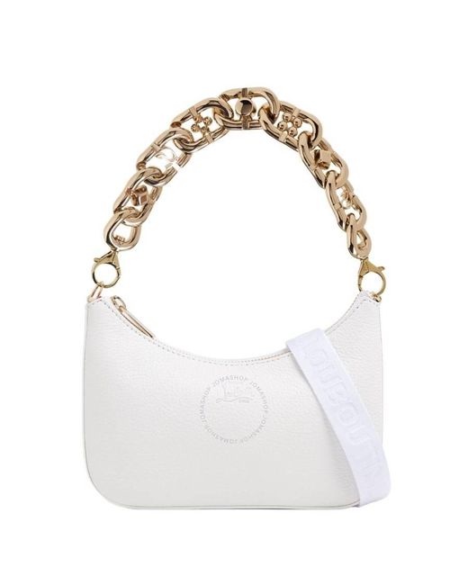 Christian Louboutin White Loubila Chain Mini Shoulder Bag