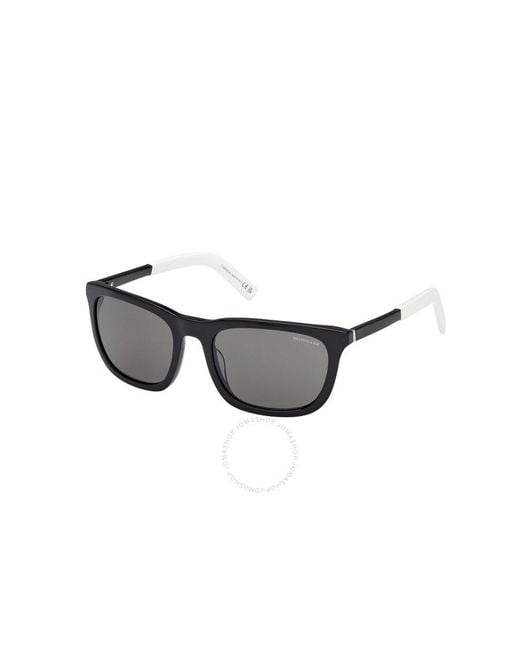 Moncler Black Kolligan Smoke Rectangular Sunglasses Ml0290 01a 57