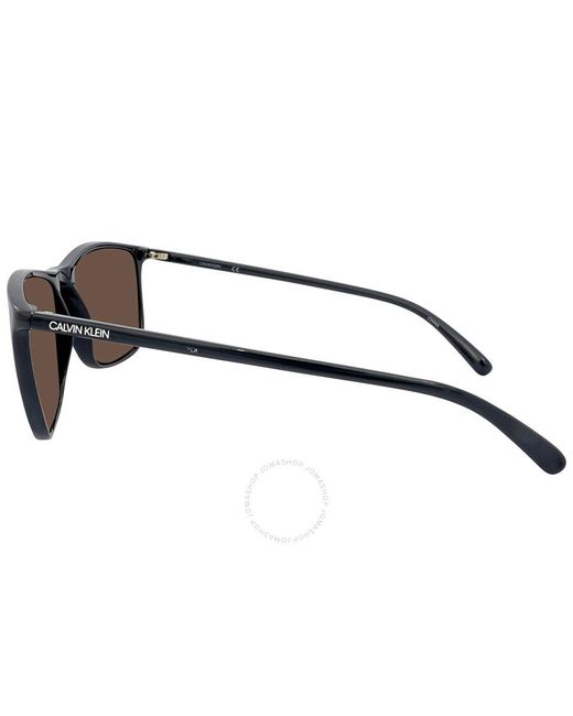 Calvin Klein Brown Rectangular Sunglasses for men