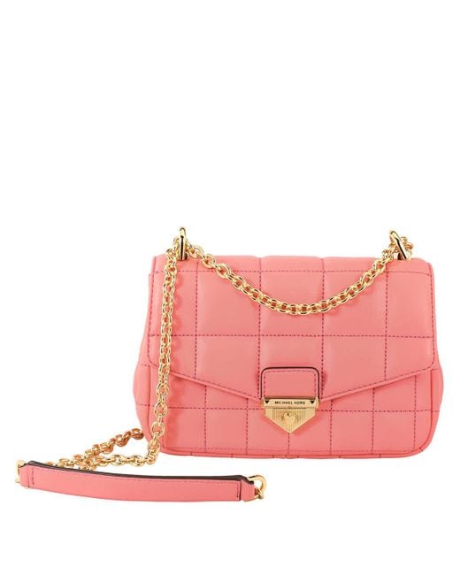 Michael Kors Soho Small Quilted Leather Shoulder Bag in Pink Lyst