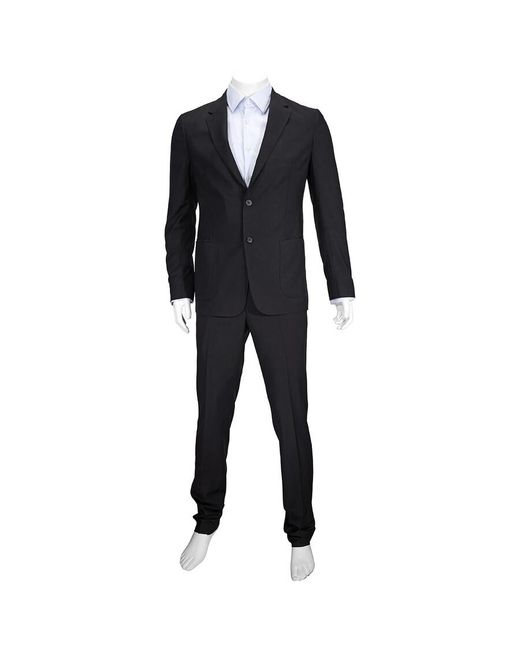 Zegna Black Ermenegildo Wash And Go Wool Trouser, Brand Size 52 (Waist for men