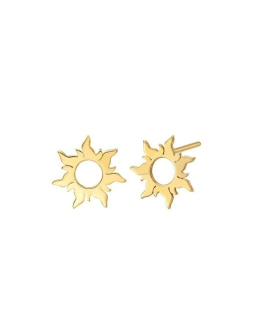 Tresorra Metallic 14K Flaring Sun Stud Earrings