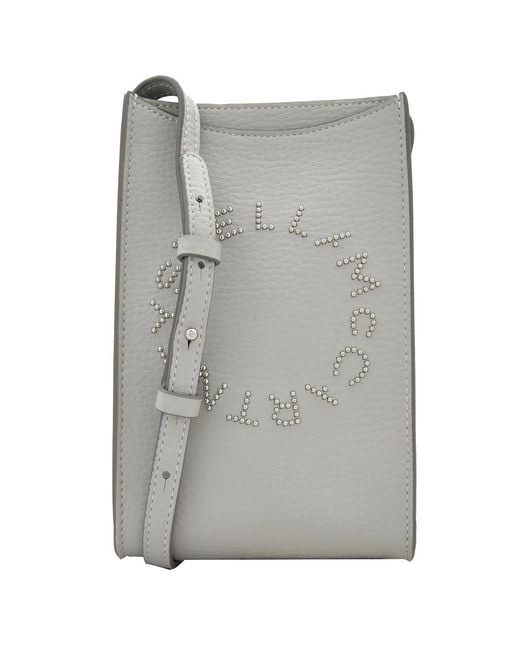 Stella McCartney Gray Alter Mat Logo Crossbody Phone Pouch