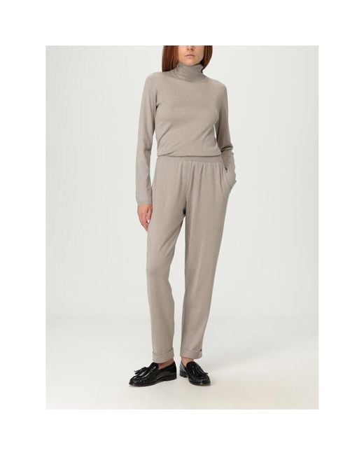 Brunello Cucinelli Natural Light Knit Trousers for men