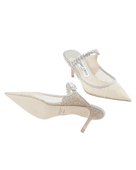 Jimmy Choo White Ladies Ivory Bing 65 Mules