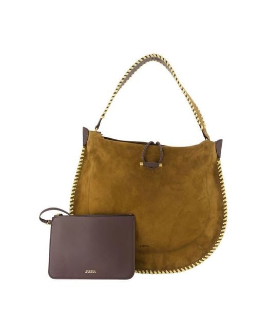 Isabel Marant Brown Oskan Shoulder Bag Khaki