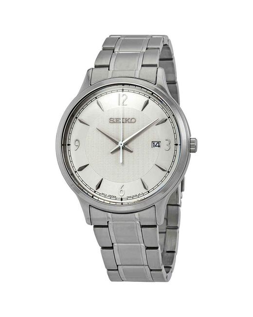 Seiko Metallic Neo Classic Silver Dial Stainless Steel Watch for men