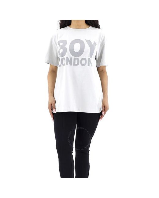 BOY London White Reflective Logo T-shirt