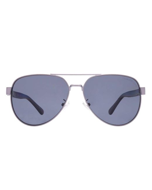 COACH Polarized Dark Grey Pilot Sunglasses Hc7143 900481 61 in