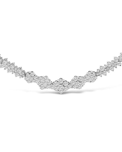 Haus of Brilliance Metallic 14K 2.00 Cttw Diamond Composite Cluster Bar Necklace (H-I Color, I2-I3 Clarity)