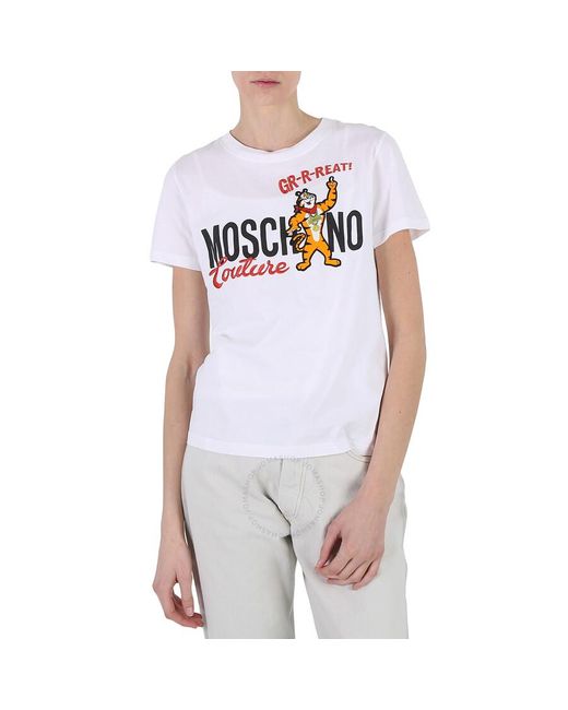 Moschino White Tony The Tiger kelloggs Edition T-shirt
