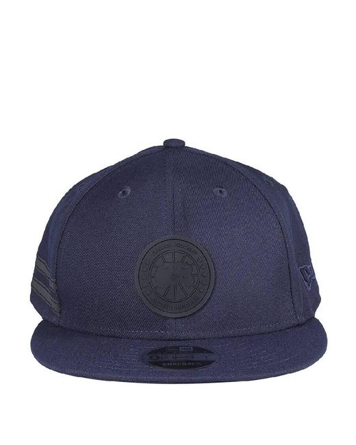 Canada Goose Blue Logo-Patch Baseball Hat for men
