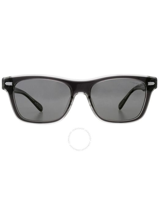 COACH Gray Grey Rectangular Sunglasses Hc8371u 574587 54 for men