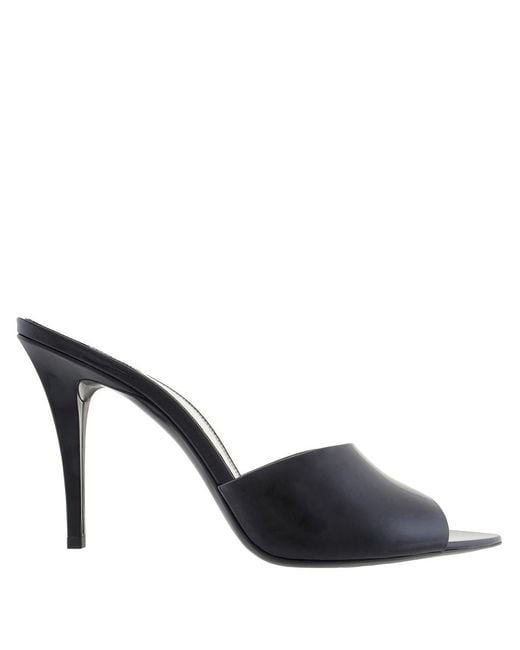 Saint Laurent Blue Patent Leather Romy Mule Sandals, Brand Size 40 Us