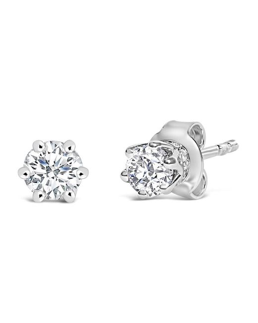 Haus of Brilliance Metallic 14K 1/2 Cttw Lab-Grown Diamond 6 Prong Hidden Halo Stud Earrings (F-G Color, Vs1-Vs2 Clarity)