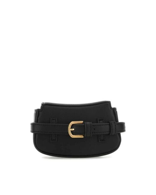 Stella McCartney Black S-Wave Logo Plaque Belt Bag