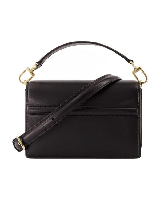Totême  Black Mini-T Flap Shoulder Bag