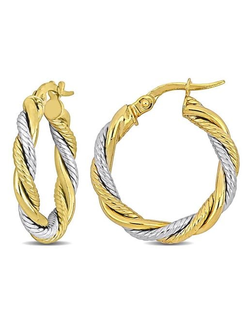 Amour Metallic 20Mm Twisted Hoop Earrings