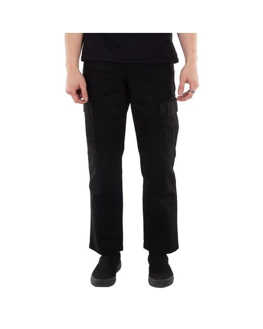 Lacoste Black Straight-Leg Cotton Pants for men