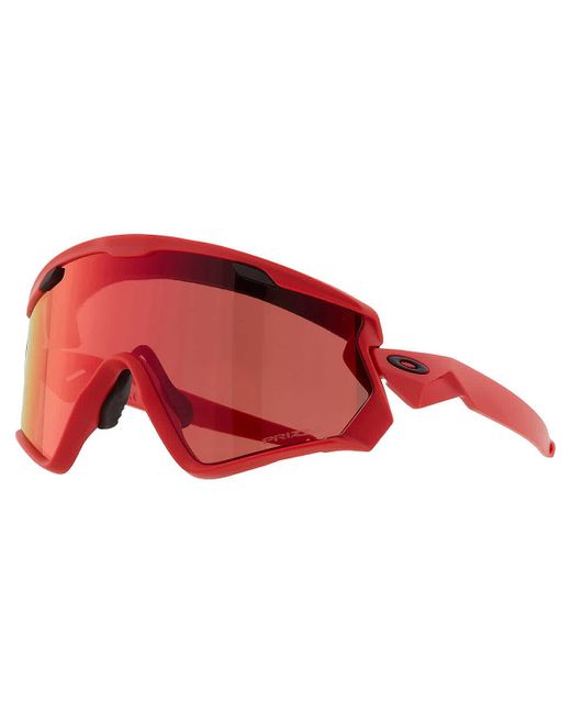 Oakley Red Wind Jacket 2.0 Prizm Snow Torch Shield Sunglasses Oo9418 941825 45 for men