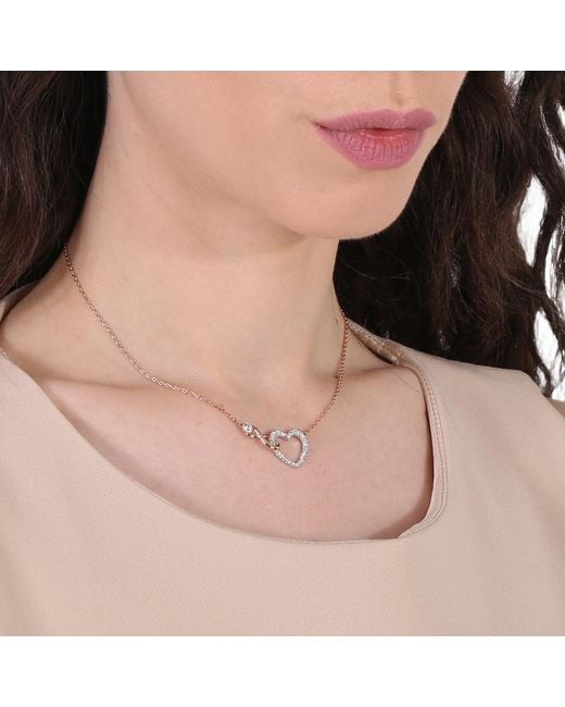Swarovski Metallic Mixed Metal Finish Infinity Heart Necklace