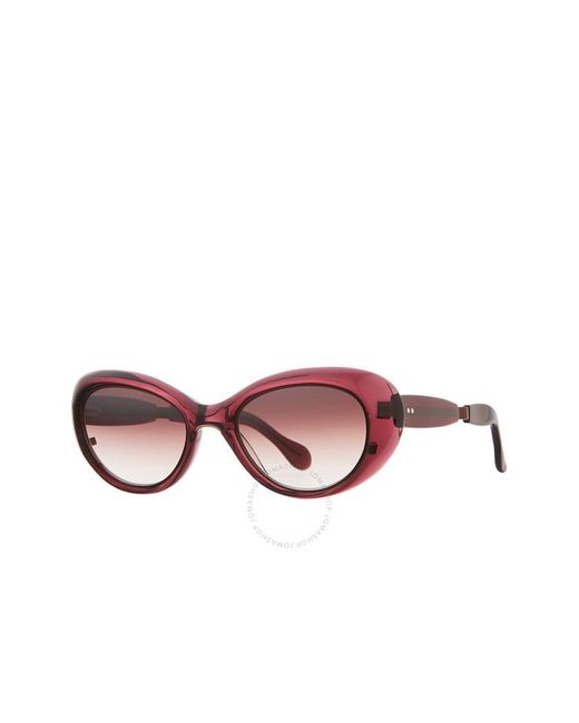 Mr. Leight Multicolor Selma S Dark Cherry Gradient Cat Eye Sunglasses Ml2023-50-rxbry/dchg