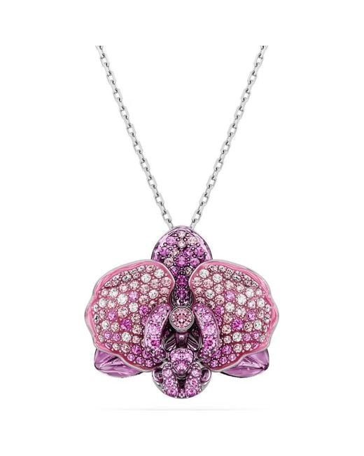Swarovski Pink Idyllia Flower Pendant Necklace